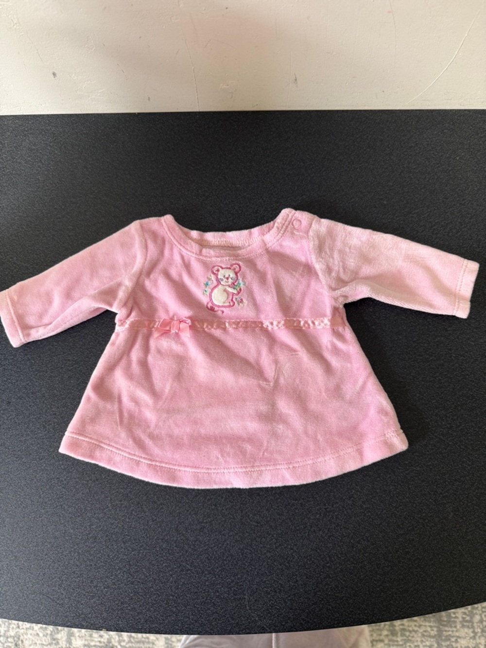 Garanimals Pink Long-Sleeve Tunic Top with Bear  Y2K